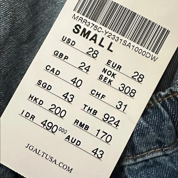 John Galt Brandy Melville Denim Mini Skirt with Eyelet Trim - Picture 6 of 6